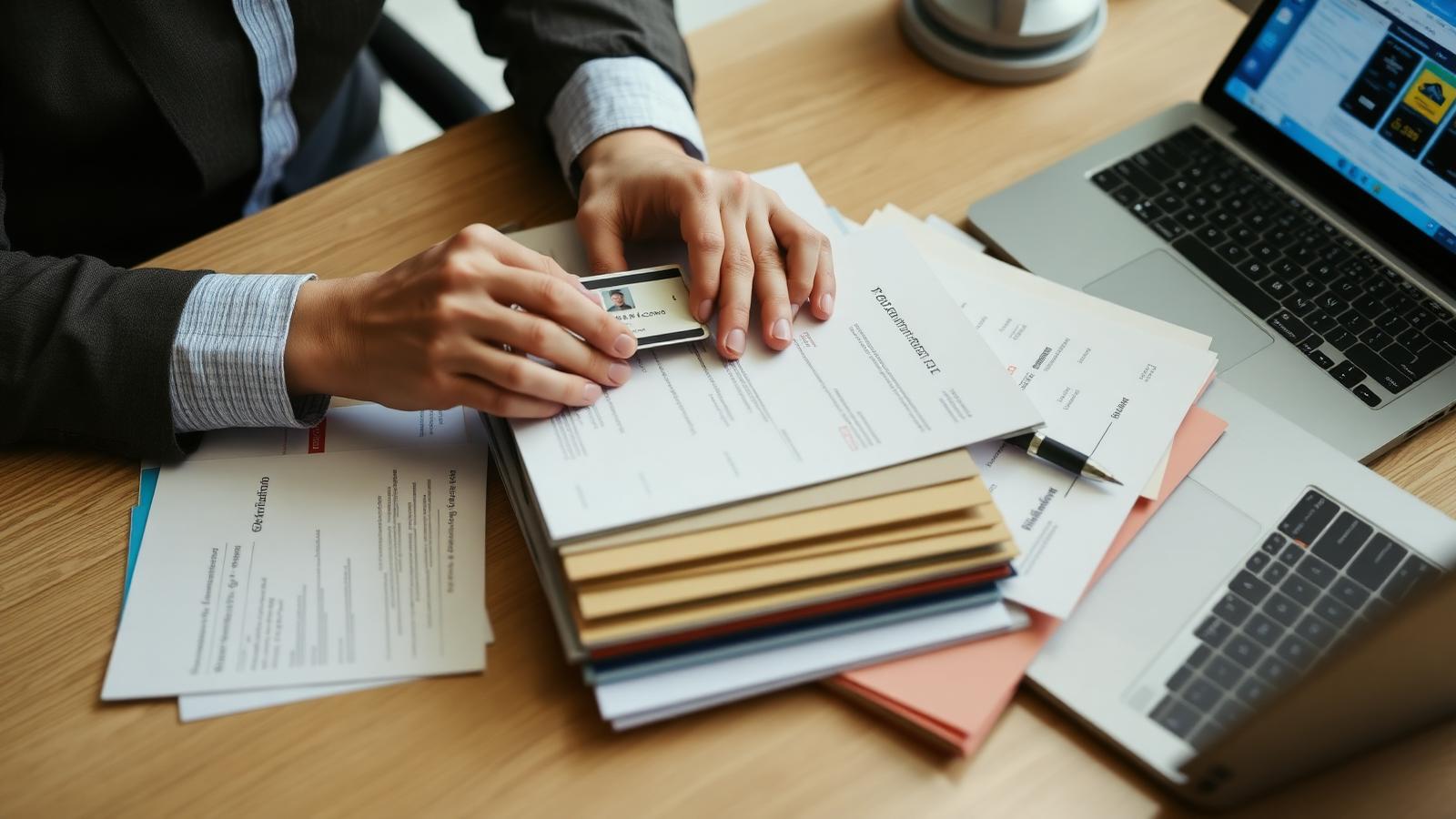 Documentos organizados sobre mesa para análise de financiamento imobiliário